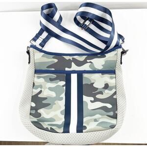 Haute Shore Neoprene Sling Crossbody Camo Bag Purse Green Blue